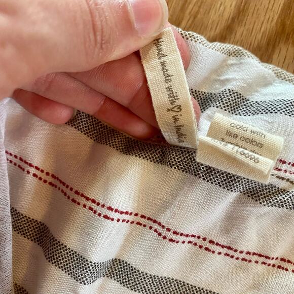 Japana Striped White Button-up Shirt Dress Womens Small - Picture 15 of 16